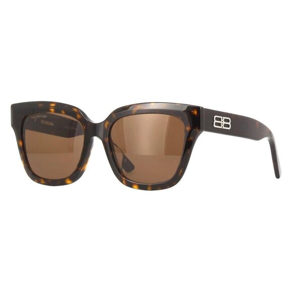 New Authentic  BALENCIAGA Havana Square BB0237SA 002 Sunglasses Women - Picture 1 of 4